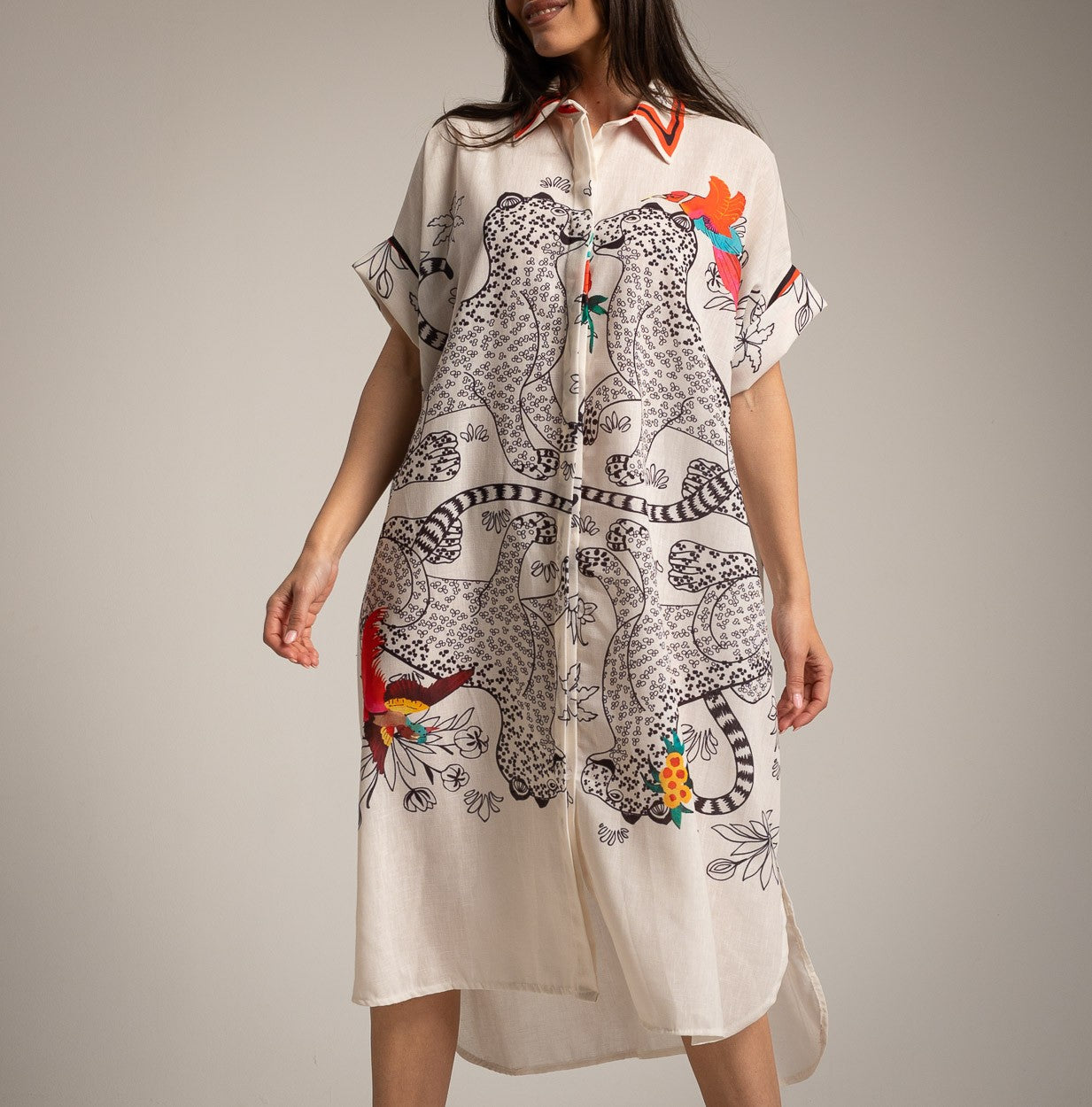 Kaftan Animal Print Dress