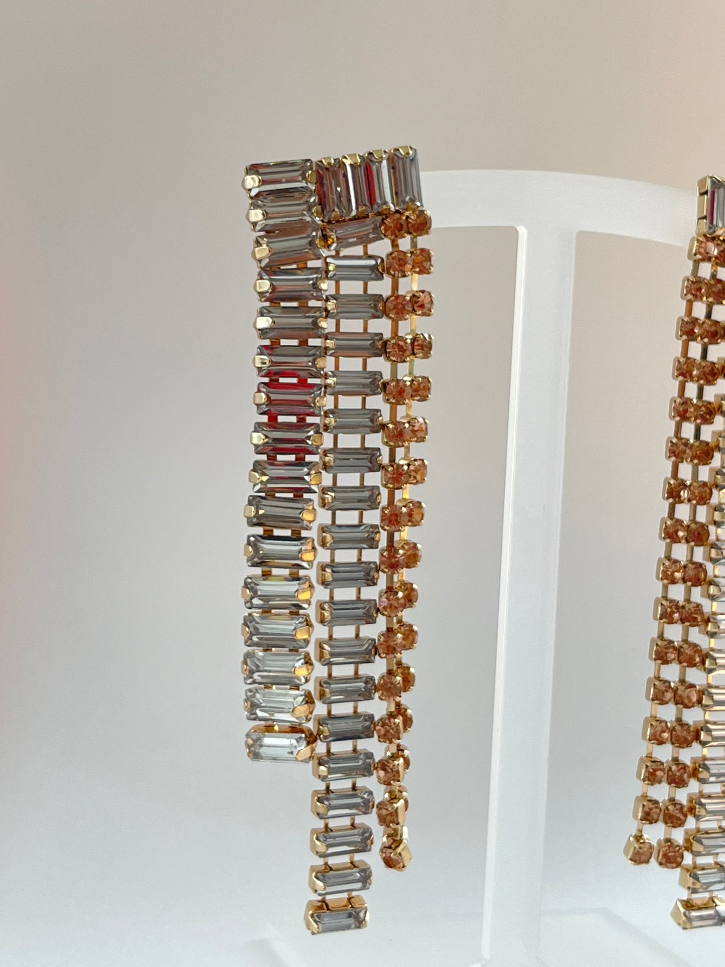 Layered Gold/Rose/ Silver Earrings