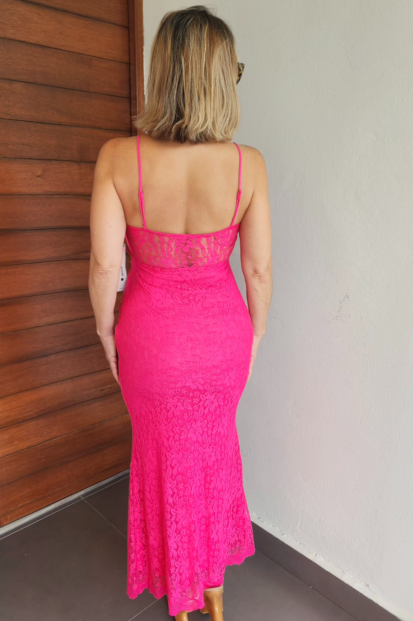 Pink Lace Bodycon Corset Dress