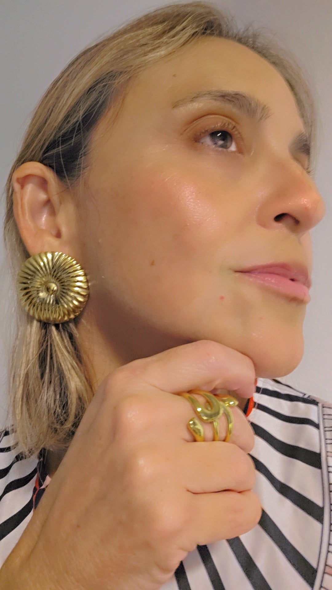 Stainless Steel Flower Ear Studs