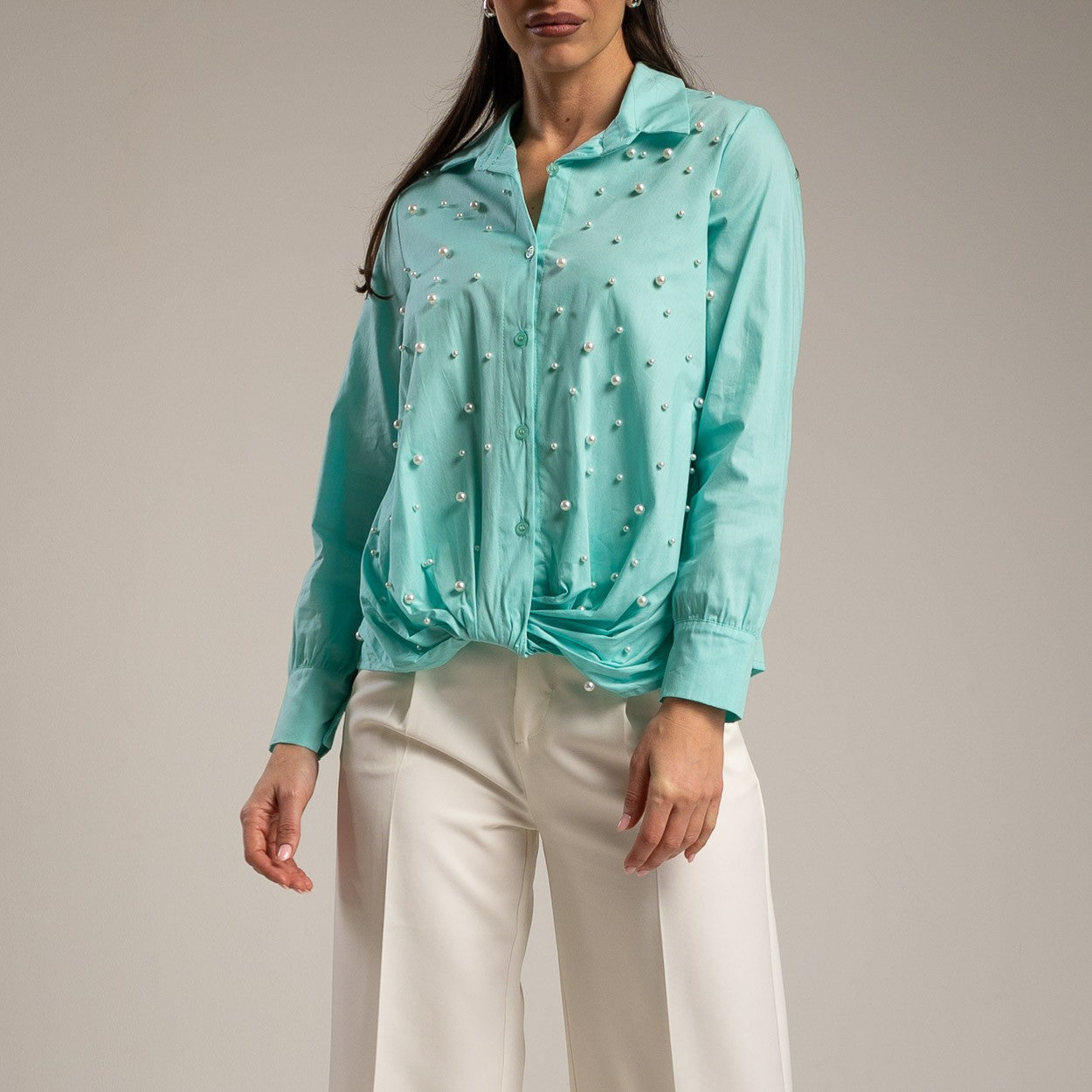 Long Sleeves Embellished Shirt