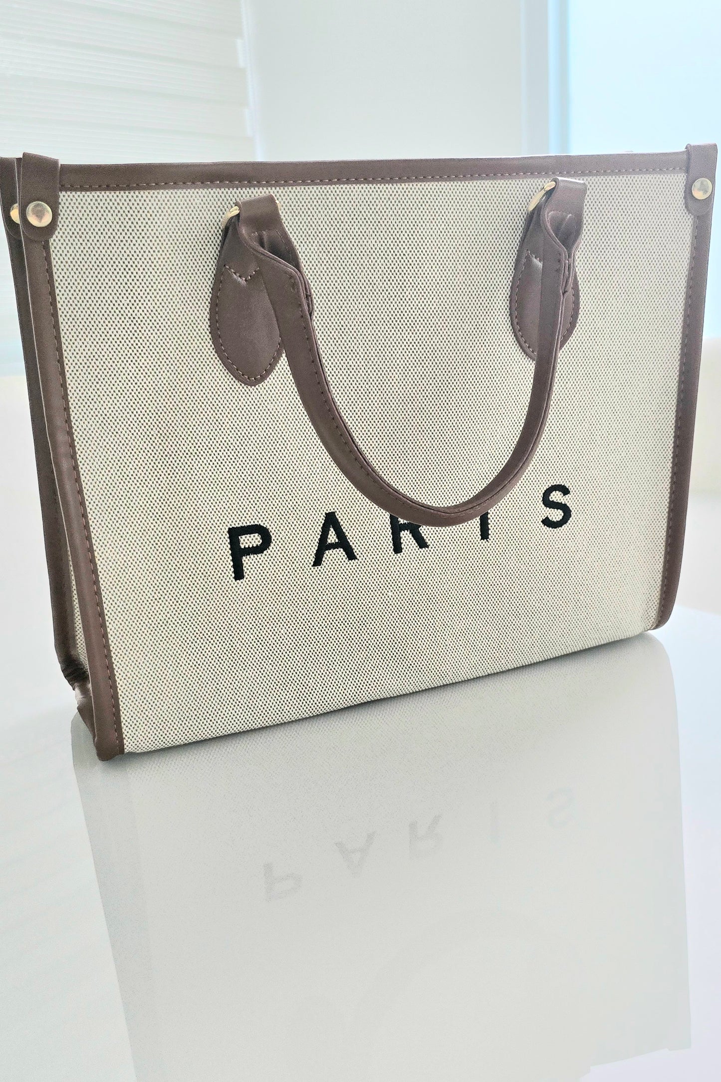 Pu Leather Canvas Brown