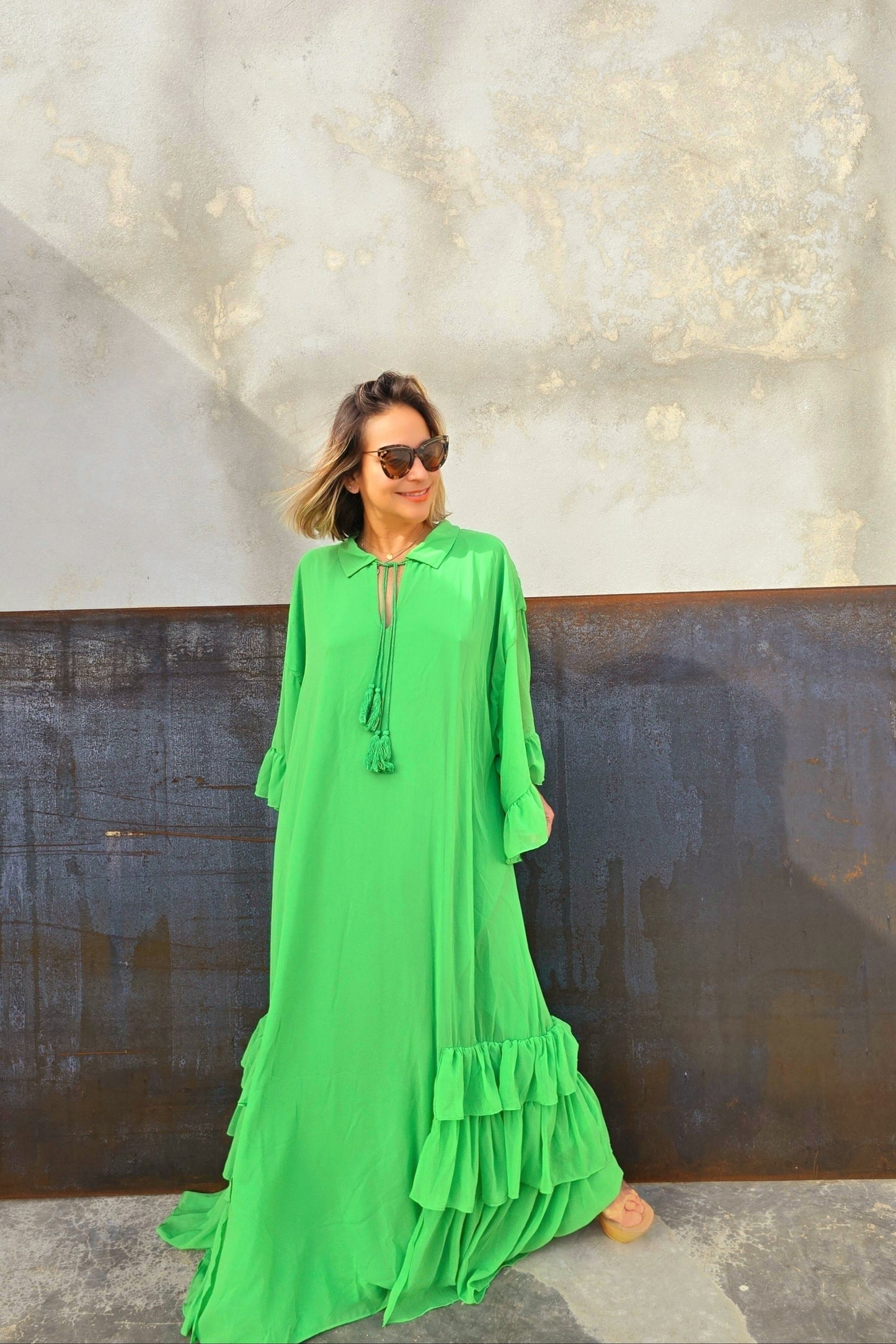 Green Oversized Maxi Dress
