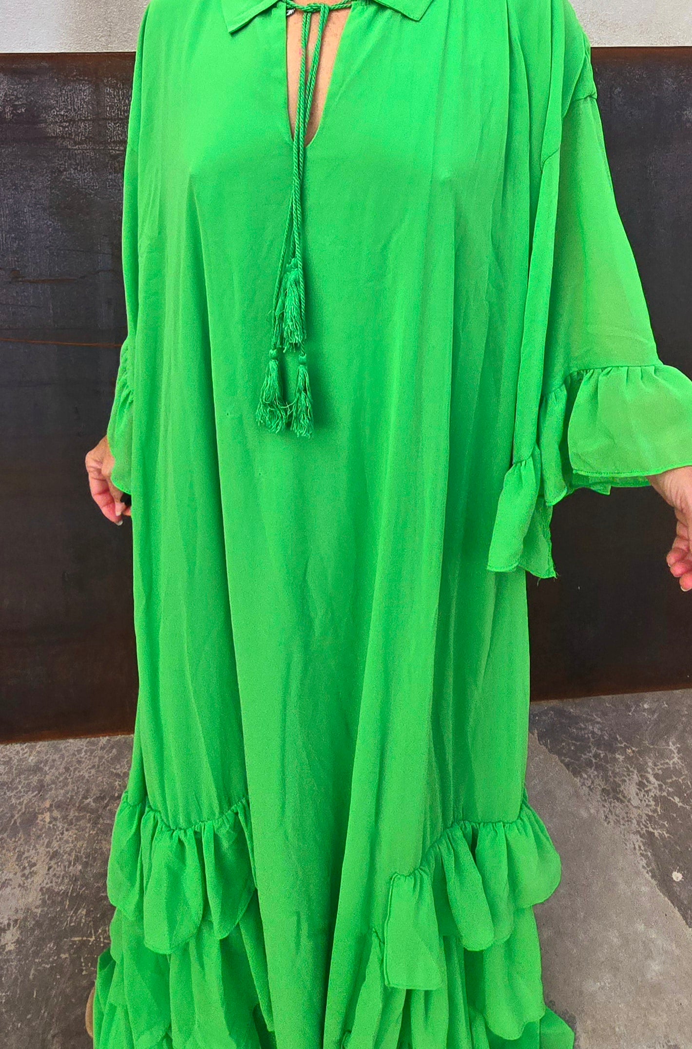 Green Oversized Maxi Dress