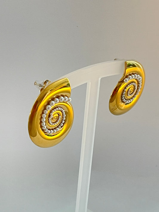 Gold Stainless Steel Earrings