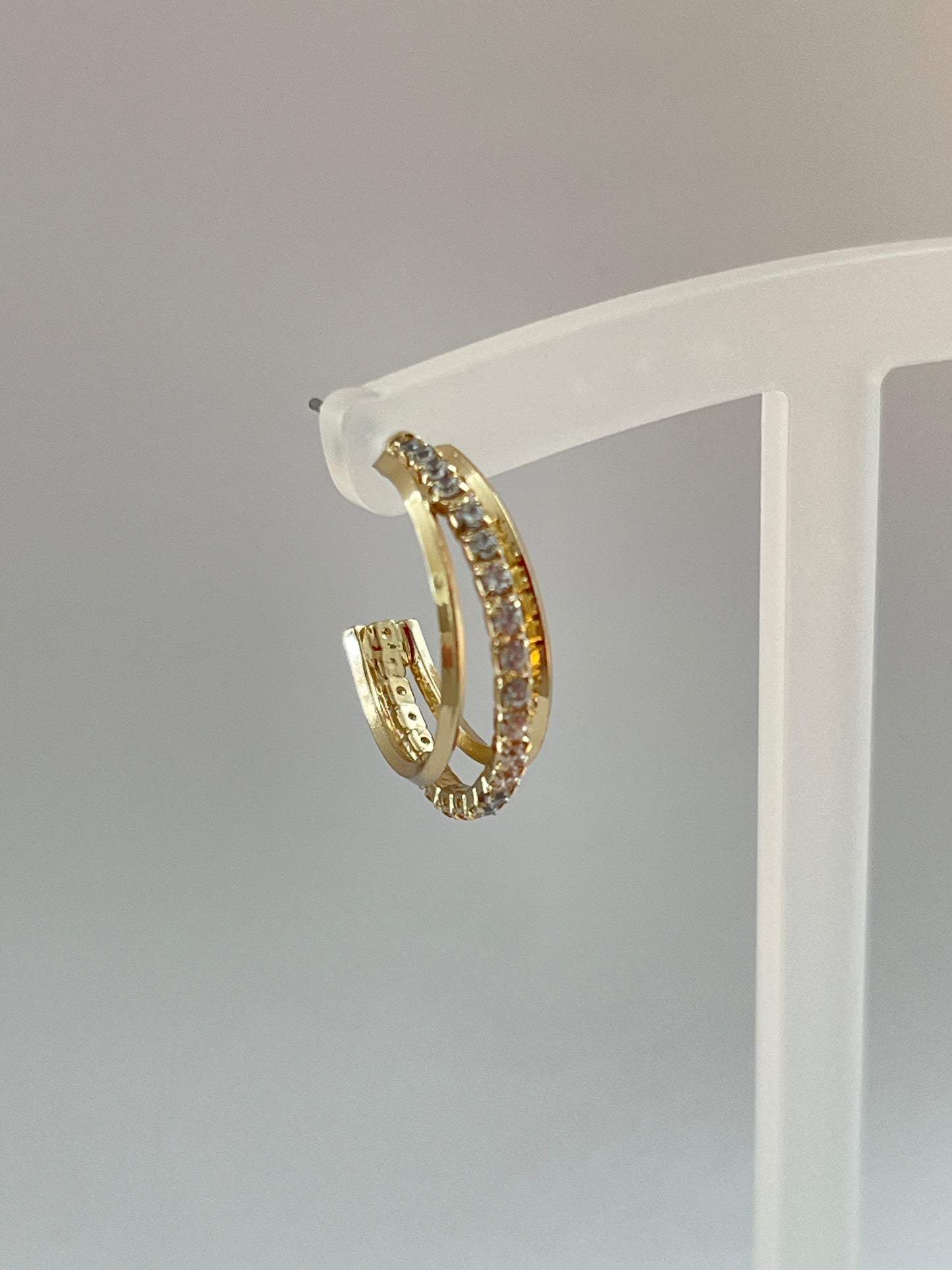 Gold Pave Earrings