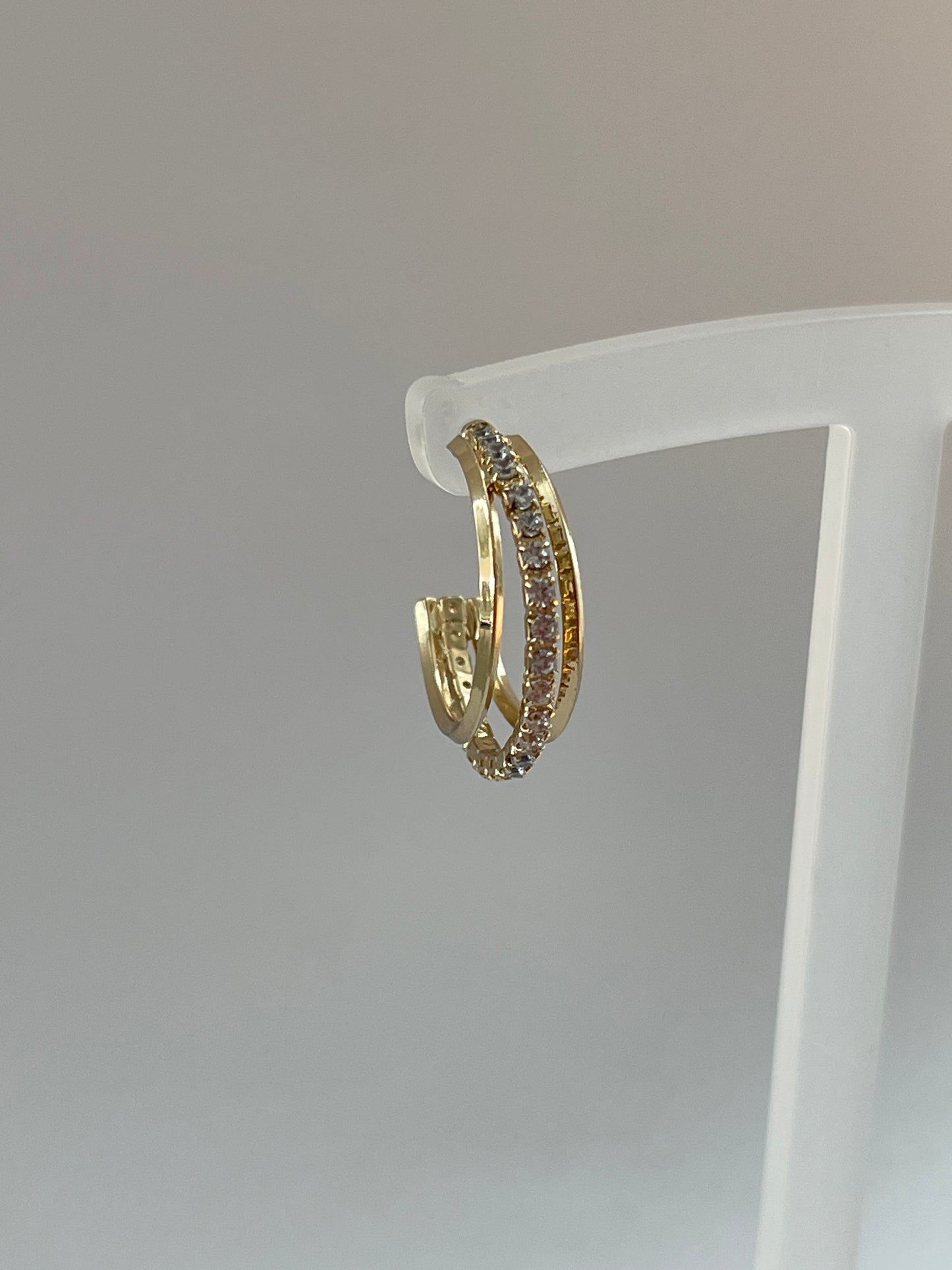 Gold Pave Earrings