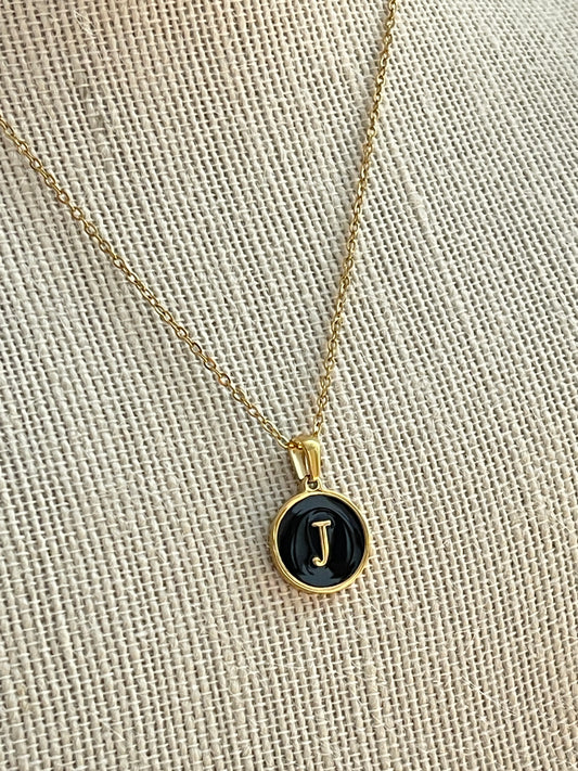 Gold Stainless Steel Letter J Necklace
