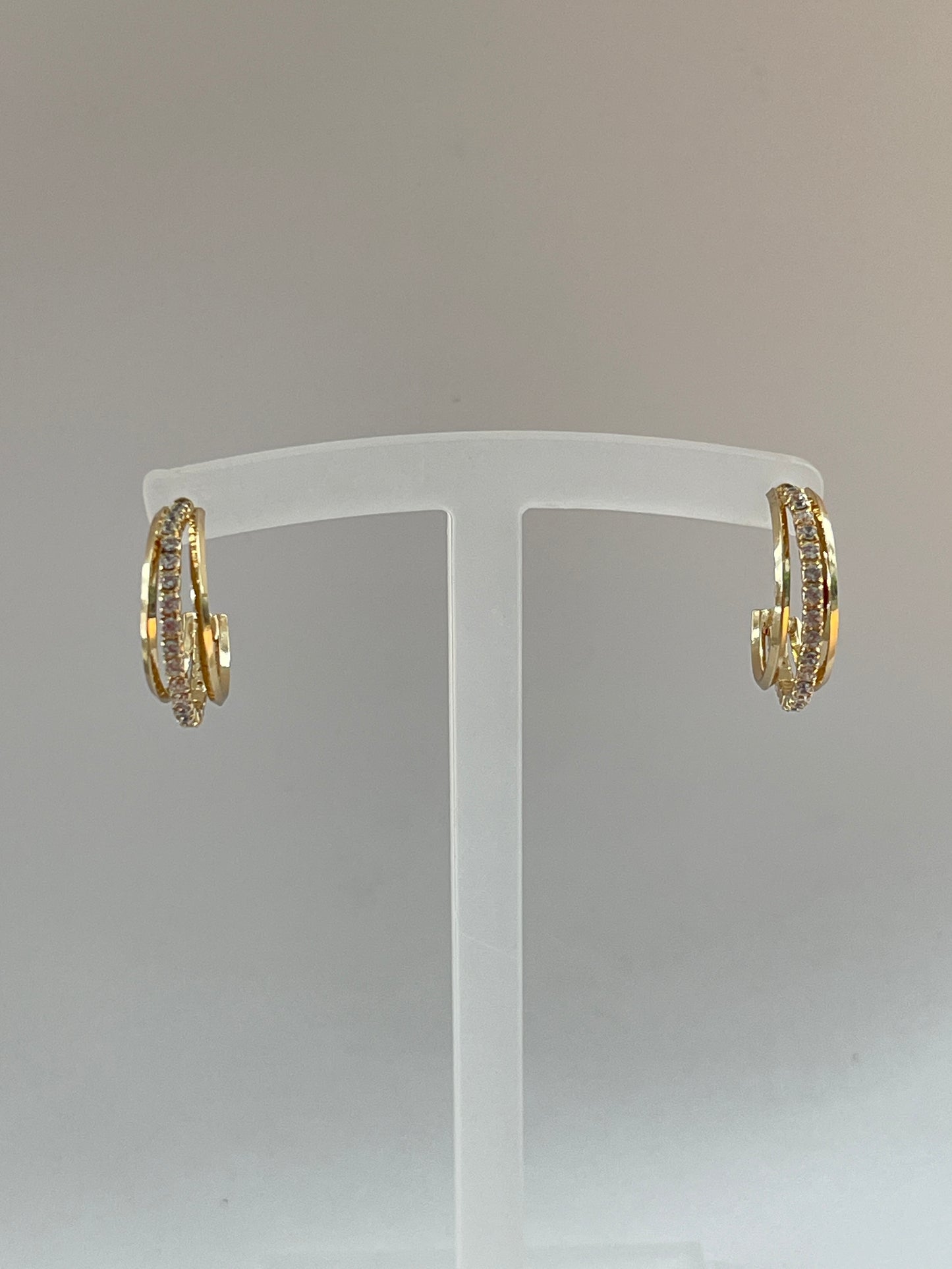 Gold Pave Earrings