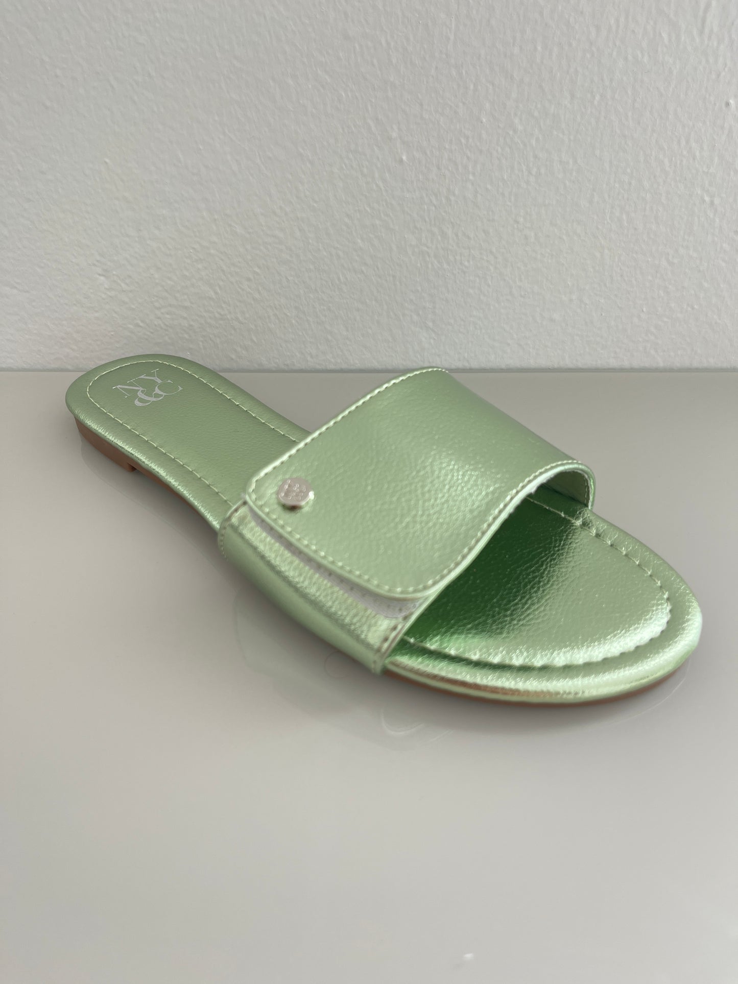 Mint Green Metallic Sandal