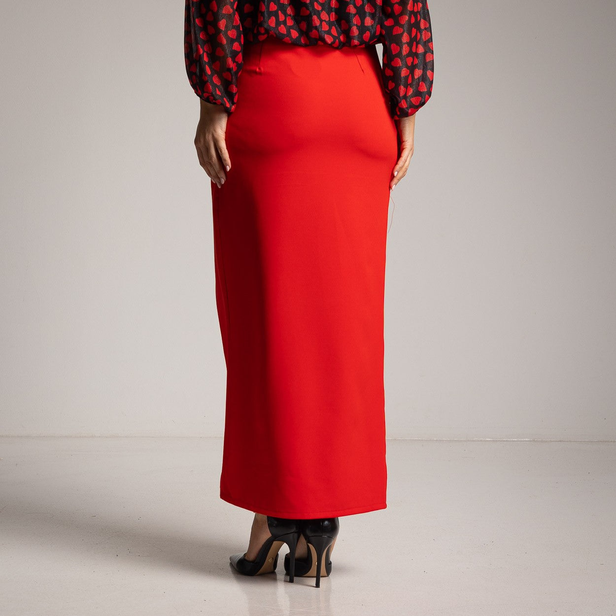 Red Slit Skirt