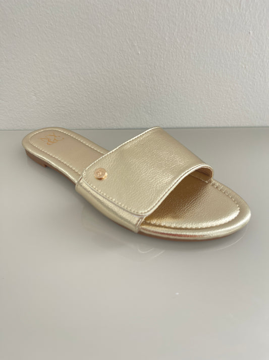 Gold Flat Sandals