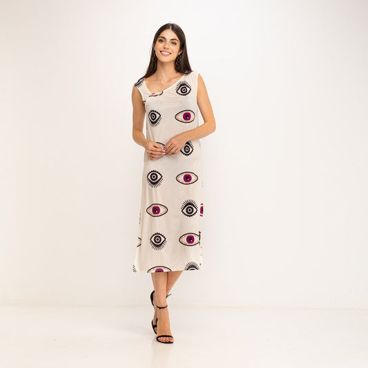 Sheathe Dress Eye Graphic
