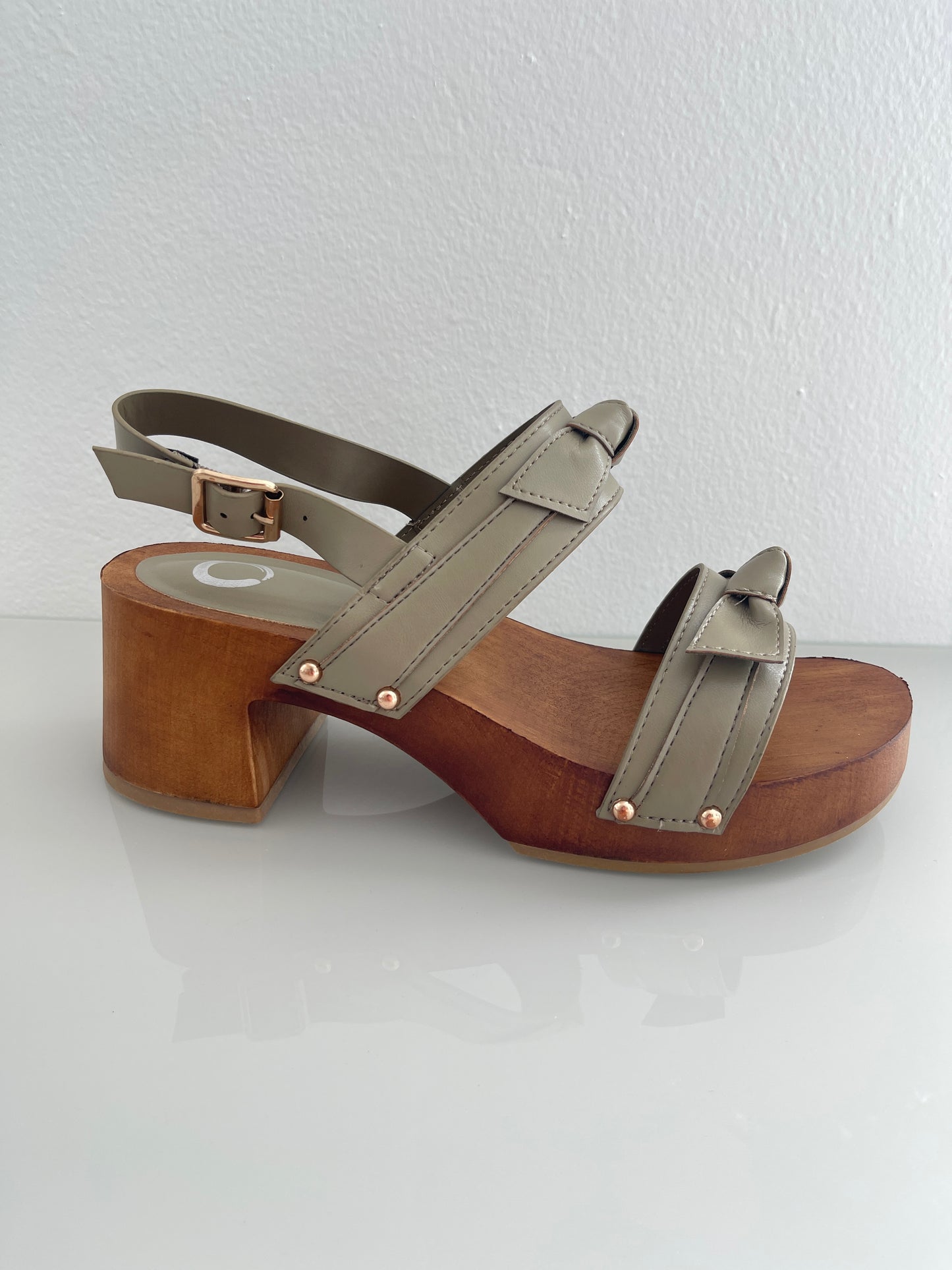 Bow Detail Block Heel Sandal